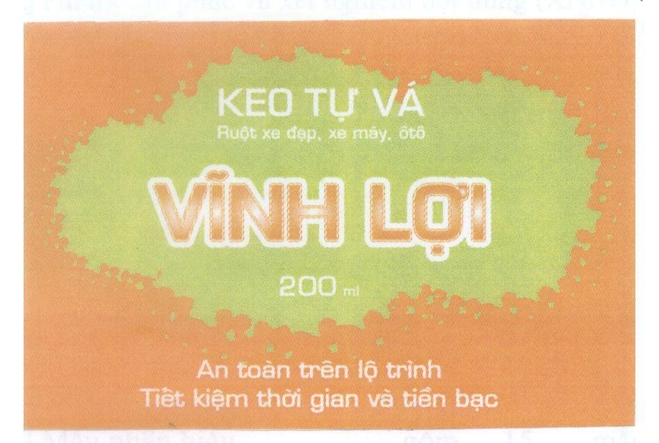 Mẫu nhãn hiệu Vĩnh Lợi keo tự vá ruột, xe đạp, xe máy, ôtô An toàn trên lộ trình Tiết kiệm thời gian và tiền bạc