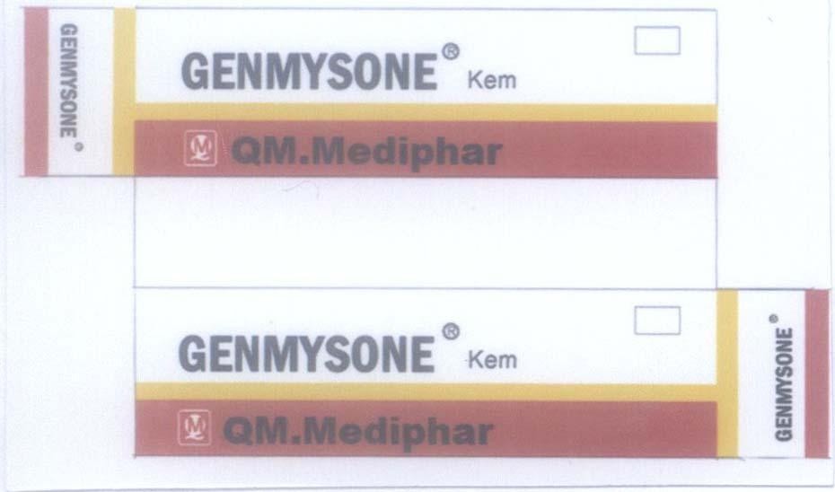 Mẫu nhãn hiệu QM.MEdiphar GENMYSONE KEM QM