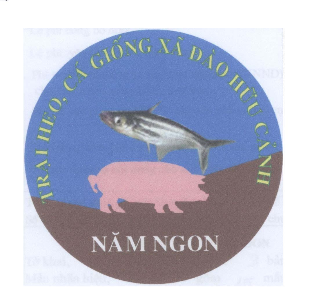 Mẫu nhãn hiệu Năm Ngon Trại heo, cá giống xã Đào Hữu Cảnh