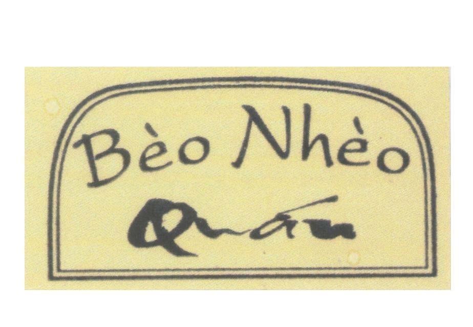 Mẫu nhãn hiệu Bèo Nhèo Quán