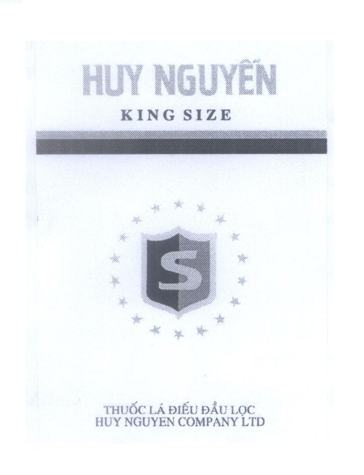 Mẫu nhãn hiệu Huy Nguyễn HUY NGUYEN COMPANY LTD KING SIZE Thuốc Lá Điếu Đầu Lọc S
