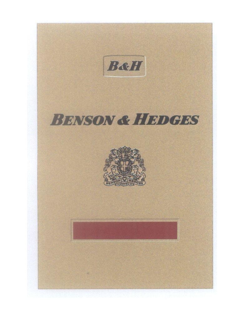 Mẫu nhãn hiệu BENSON & HEDGES BENSON AND HEDGES B & H