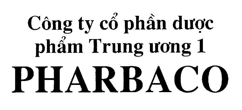 Mẫu nhãn hiệu Công ty cổ phần dược phẩm Trung ương 1 PHARBACO
