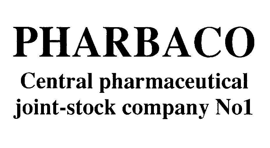Mẫu nhãn hiệu PHARBACO Central pharmaceutical joint - stock company No1