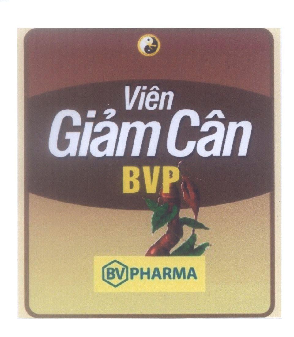 Mẫu nhãn hiệu BVP BV PHARMA Viên Giảm Cân
