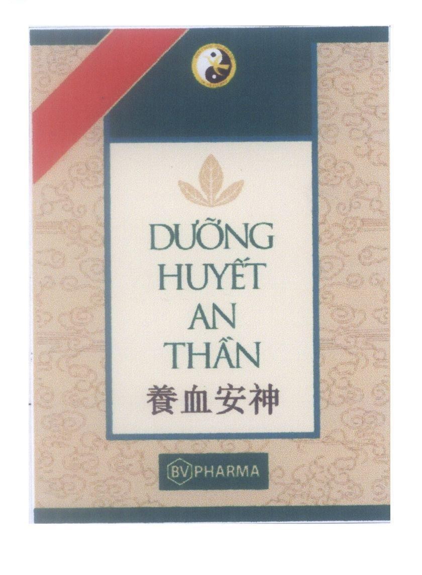 Mẫu nhãn hiệu BV PHARMA Dưỡng Huyết An Thần