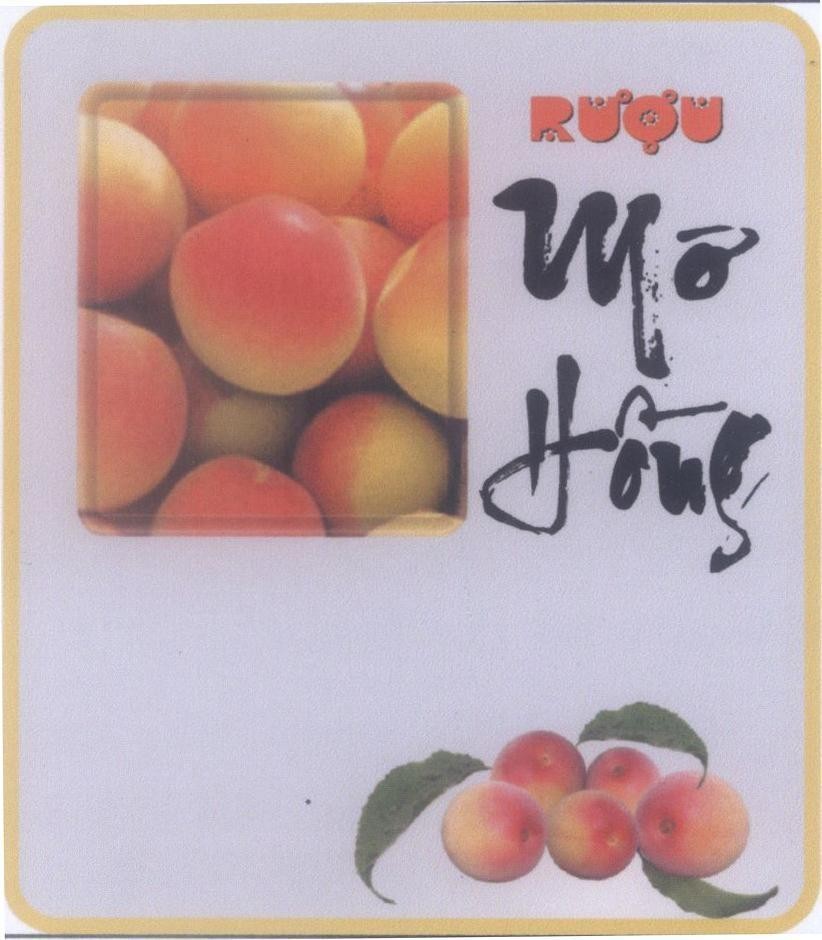 Mẫu nhãn hiệu Rượu Mơ Hồng