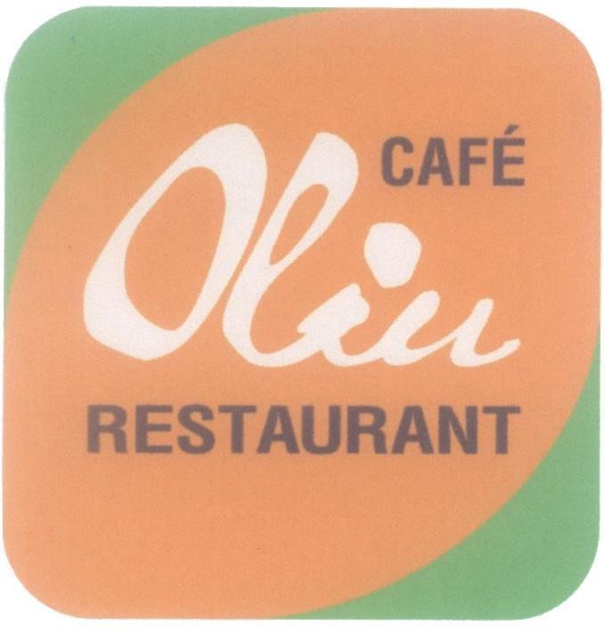Mẫu nhãn hiệu Oliu Café RESTAURANT