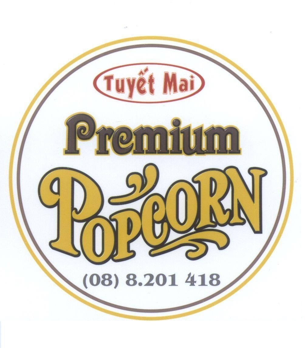 Mẫu nhãn hiệu Tuyết Mai Premium Popcorn