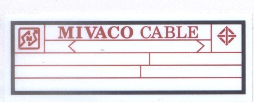 Mẫu nhãn hiệu M MIVACO CABLE