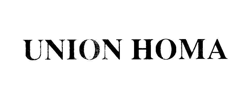 Mẫu nhãn hiệu UNION HOMA