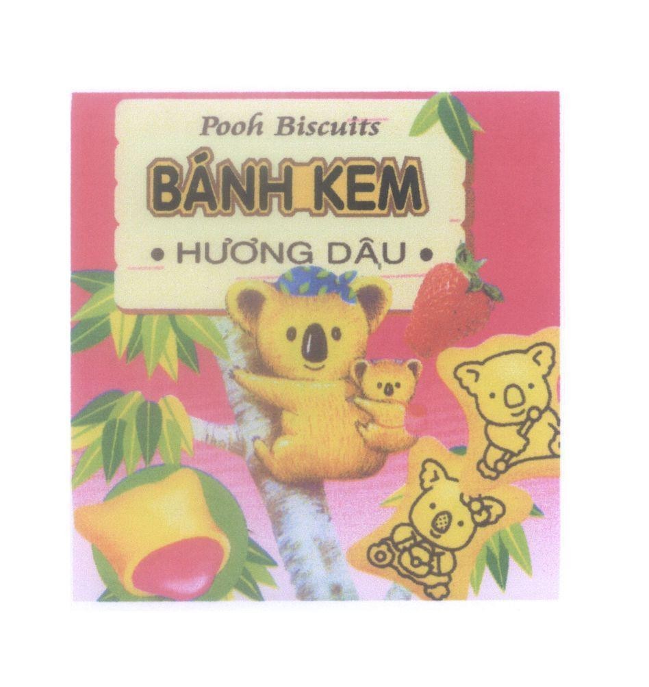 Mẫu nhãn hiệu Pooh Biscuits Bánh Kem Hương Dâu