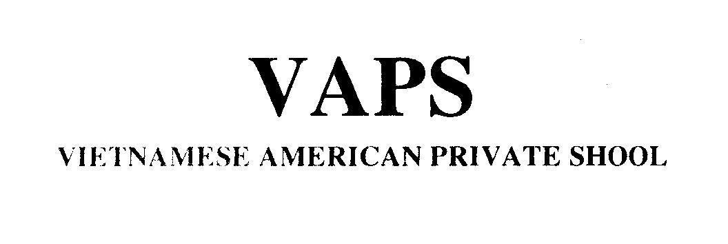Mẫu nhãn hiệu VAPS VIETNAMESE AMERICAN PRIVATE SHOOL