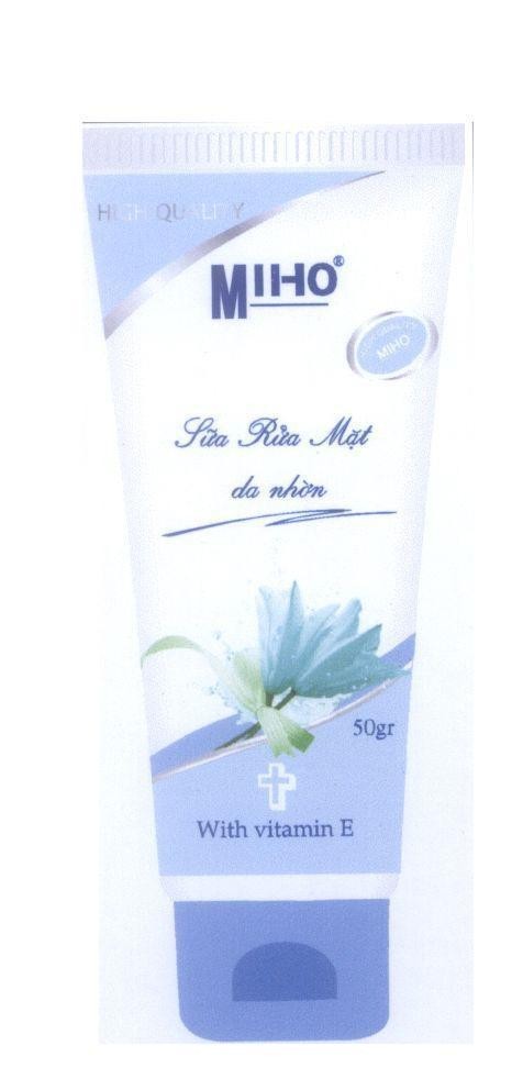 Mẫu nhãn hiệu MIHO Sữa rửa mặt da nhờn With vitamin E HIGH QUALITY