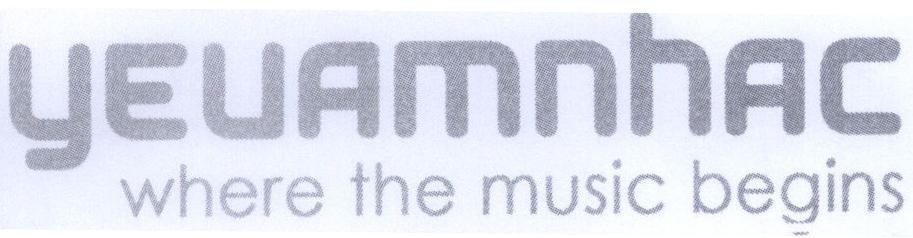 Mẫu nhãn hiệu yeuamnhac where the music begins