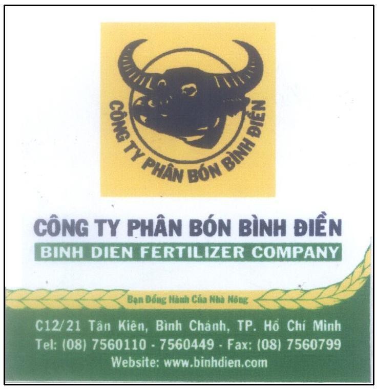 Mẫu nhãn hiệu Công Ty Phân Bón Bình Điền BINH DIEN FERTILIZER COMPANY Bạn đồng hành của nhà nông