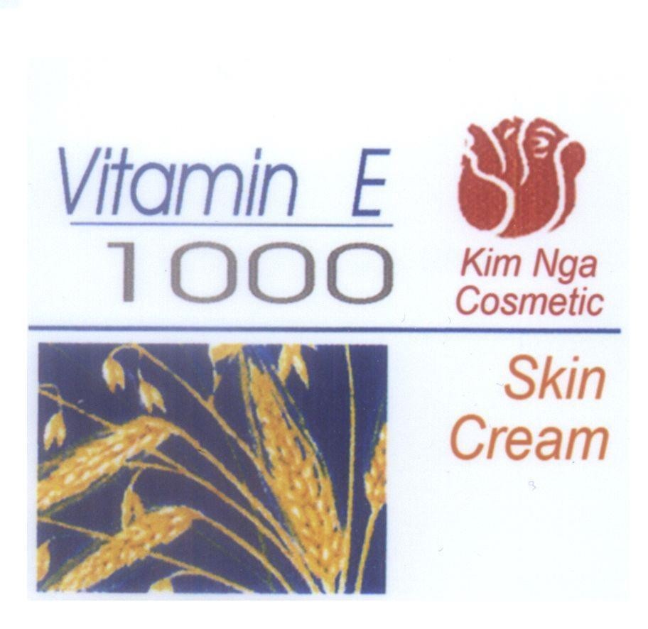 Mẫu nhãn hiệu Kim Nga Cosmetic Vitamin E 1000 Skin Cream