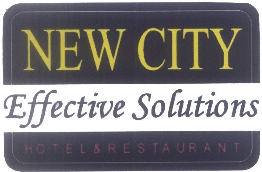 Mẫu nhãn hiệu NEW CITY Effective Solutions HOTEL&RESTAURANT