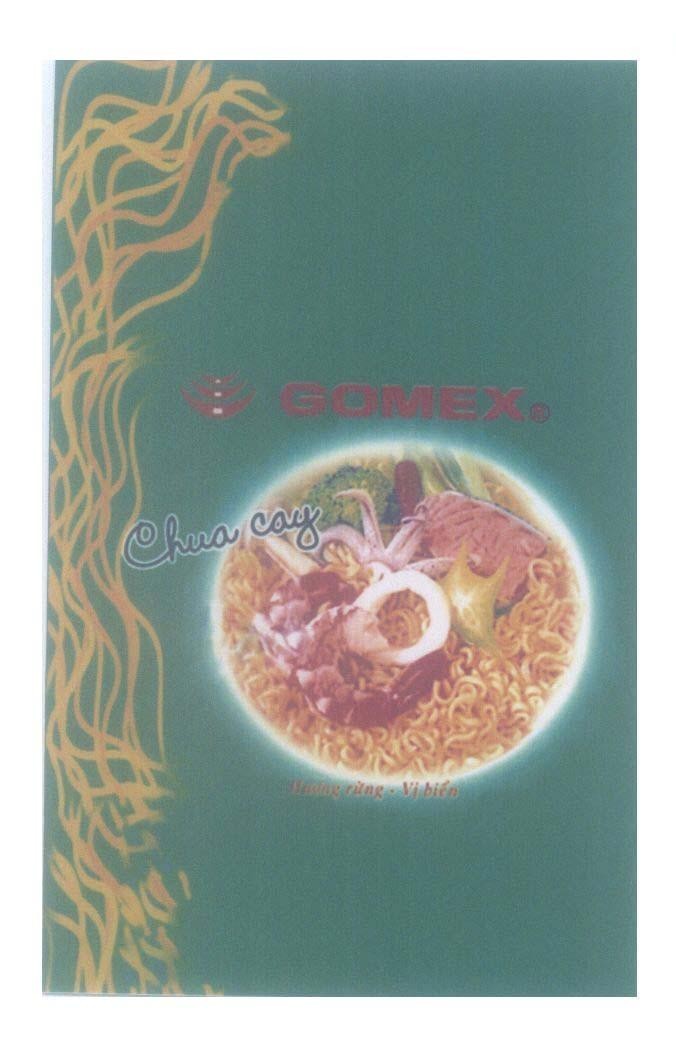 Mẫu nhãn hiệu GOMEX Chua cay Hương rừng - Vị biển