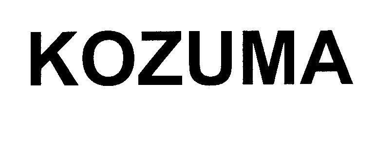 Mẫu nhãn hiệu KOZUMA