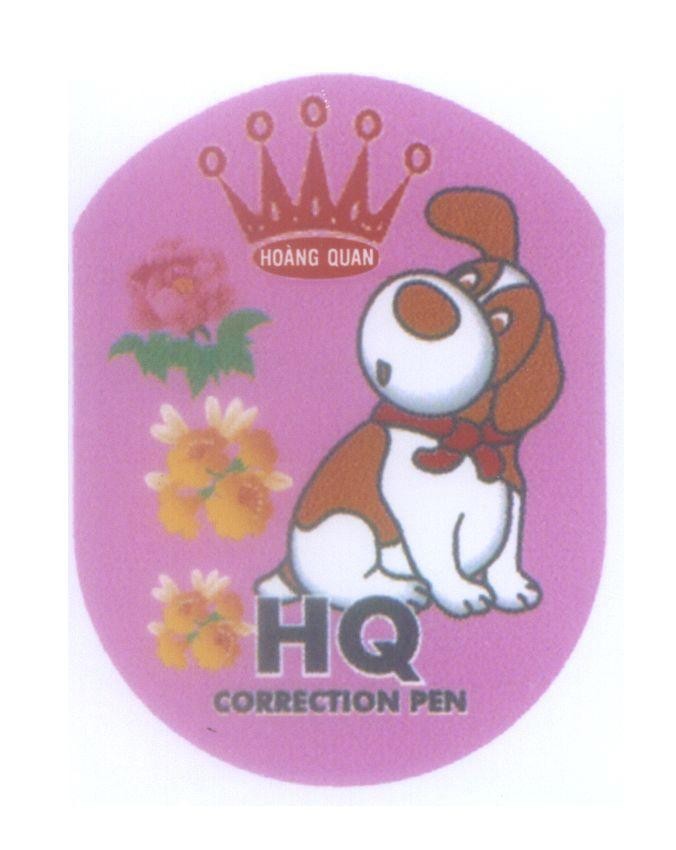 Mẫu nhãn hiệu Hoàng Quan HQ CORRECTION PEN