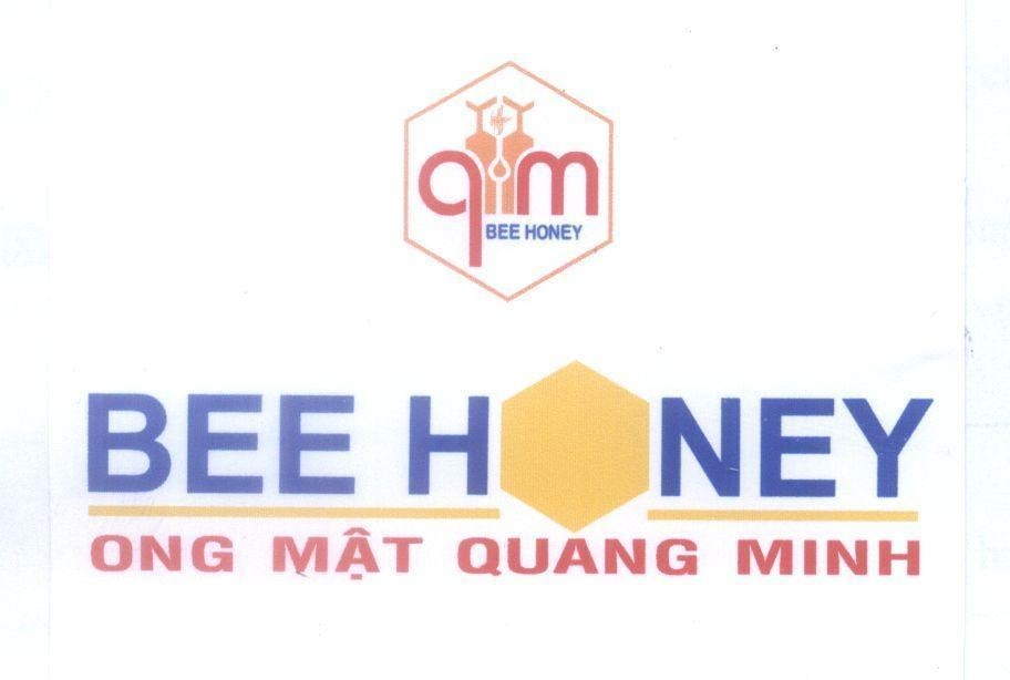 Mẫu nhãn hiệu qm BEE HONEY Ong mật Quang Minh