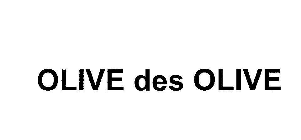 Mẫu nhãn hiệu OLIVE des OLIVE