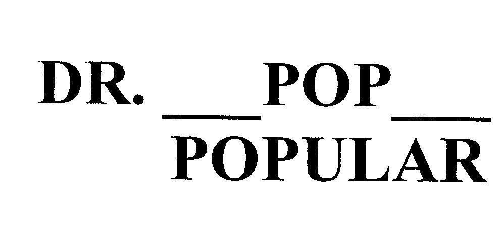 Mẫu nhãn hiệu DR. POP POPULAR