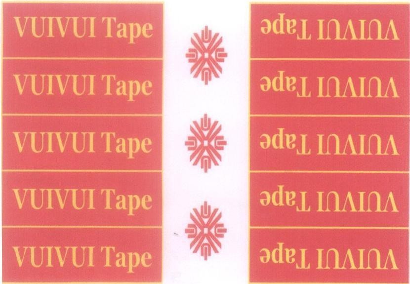 Mẫu nhãn hiệu VUIVUI V U I Tape