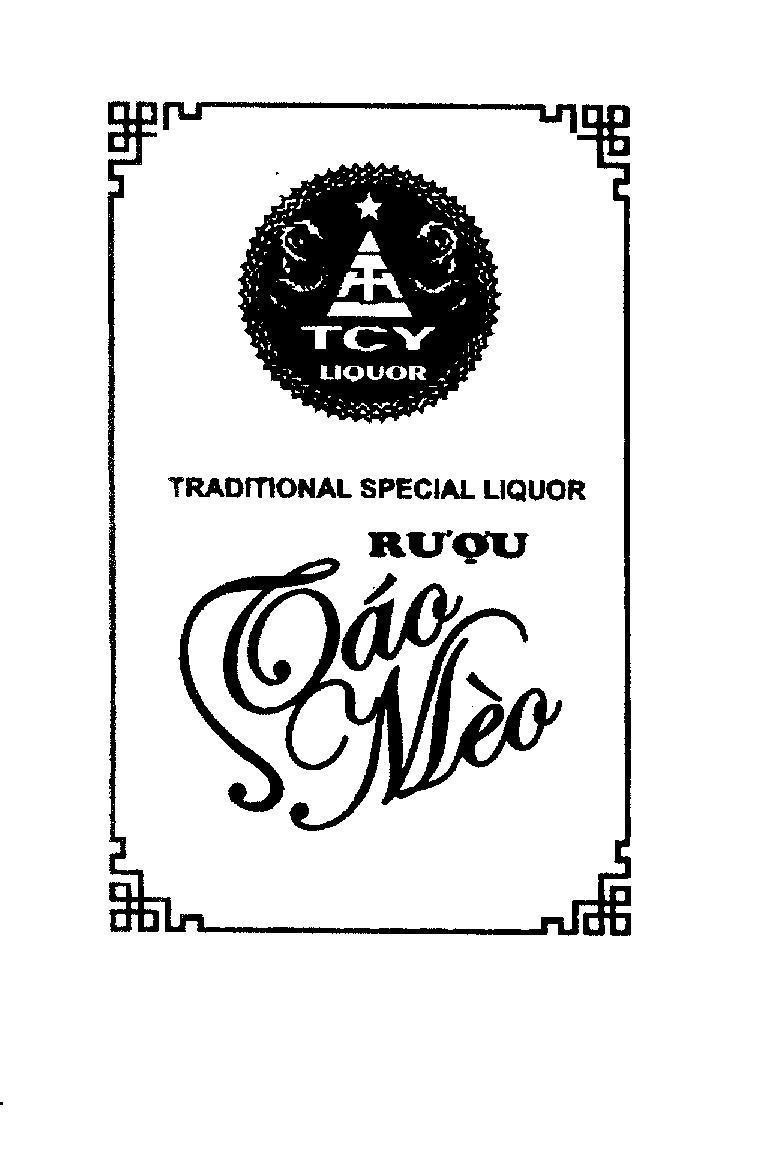 Mẫu nhãn hiệu TH HT TCY LIQUOR TRADITIONAL SPECIAL LIQUOR rượu Táo Mèo