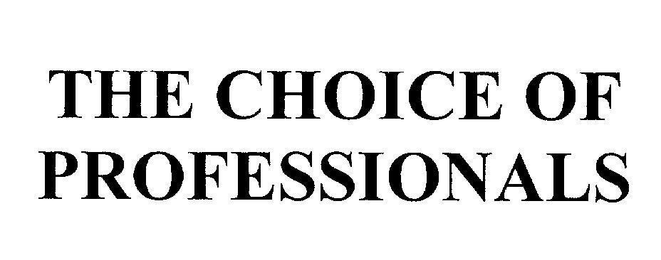 Mẫu nhãn hiệu THE CHOICE OF PROFESSIONALS