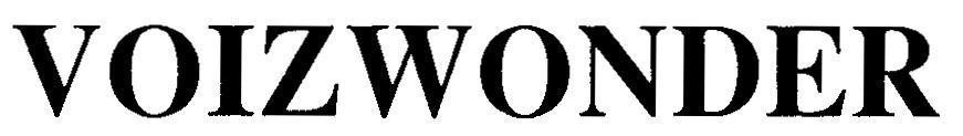 Mẫu nhãn hiệu VOIZWONDER