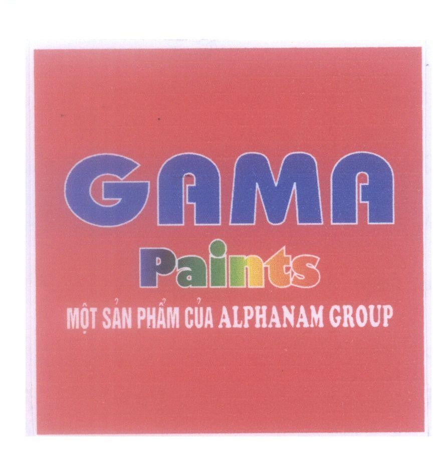 Mẫu nhãn hiệu GAMA Paints Một sản phẩm của ALPHANAM GROUP