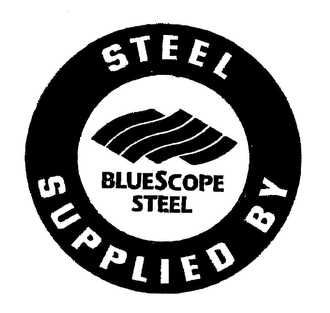 Mẫu nhãn hiệu STEEL BLUESCOPE STEEL SUPPLIED BY