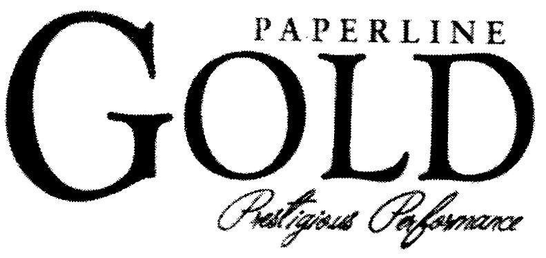 Mẫu nhãn hiệu GOLD PAPERLINE Prestigious Performance