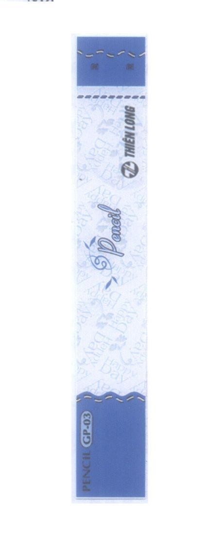 Mẫu nhãn hiệu T/L TL THIÊNLONG Pencil GP-03 Happy Day