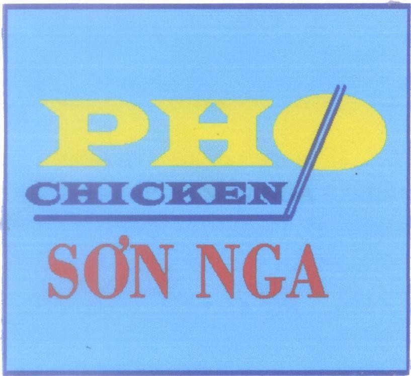 Mẫu nhãn hiệu PHO CHICKEN SƠN NGA