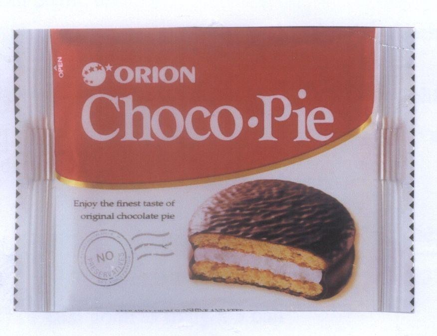 Mẫu nhãn hiệu ORION Choco-Pie Enjoy the finest taste of original chocolate pie
