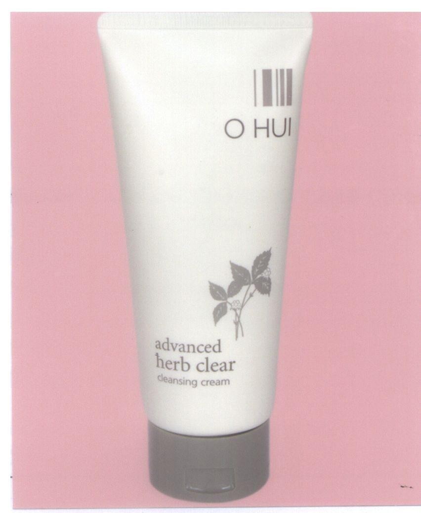 Mẫu nhãn hiệu OHUI advance herb clear cleansing cream
