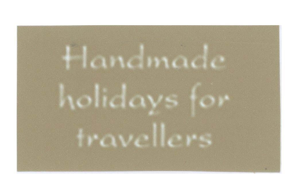 Mẫu nhãn hiệu Handmade holidays for travellers