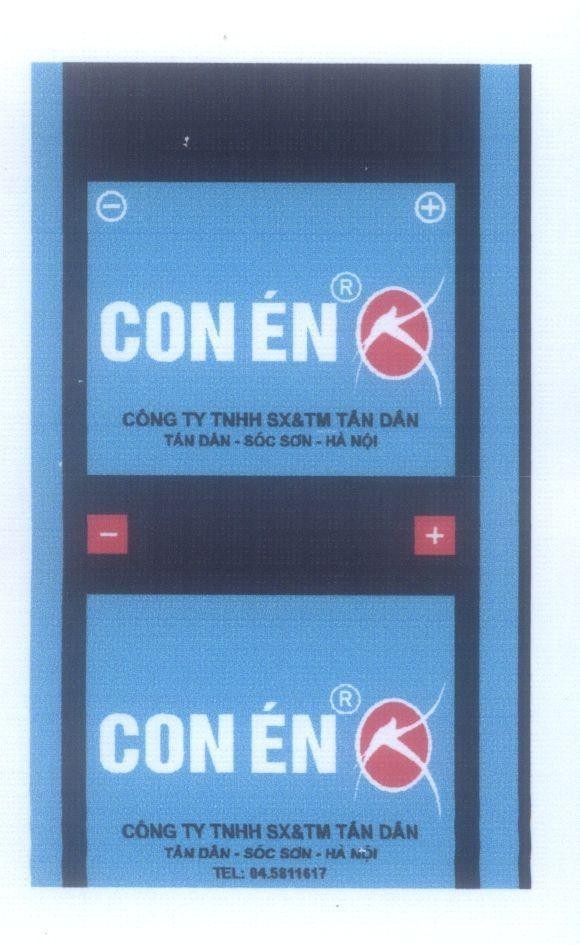 Mẫu nhãn hiệu Con én Công ty TNHH SX & TM Tân Dân