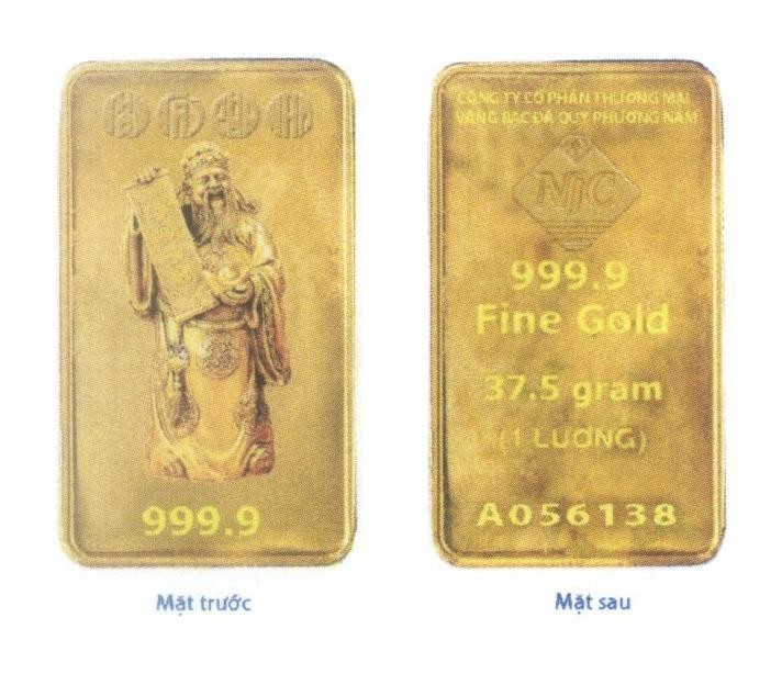 Mẫu nhãn hiệu Fine Gold NJC Thần Tài Phương Nam Công ty cổ phần thương mại vàng bạc đá quý Phương Nam