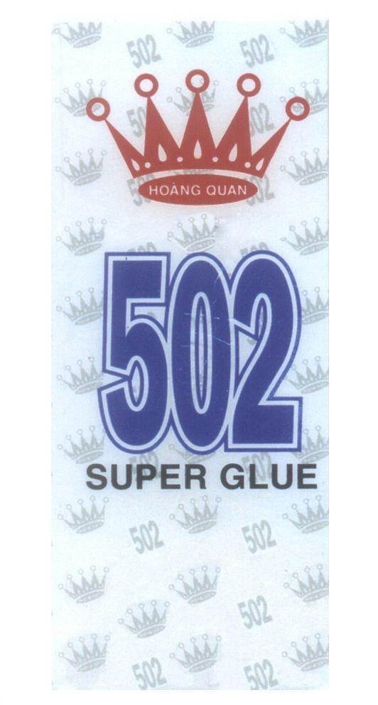 Mẫu nhãn hiệu Hoàng Quan 502 SUPER GLUE