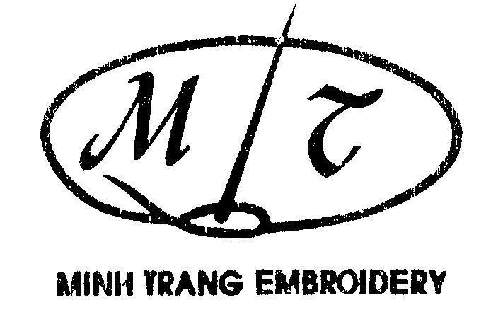 Mẫu nhãn hiệu MT M T MINH TRANG EMBROIDERY