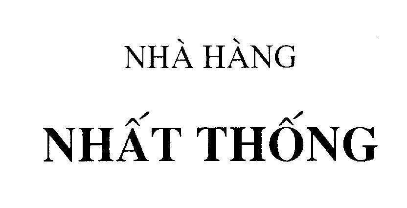 Mẫu nhãn hiệu Nhà hàng Nhất Thống