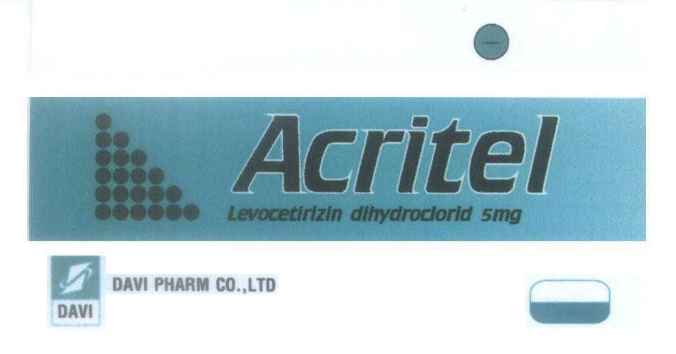 Mẫu nhãn hiệu DAVI DAVI PHARM CO.,LTD Acritel Levocetirizin dihydroclorid 5mg
