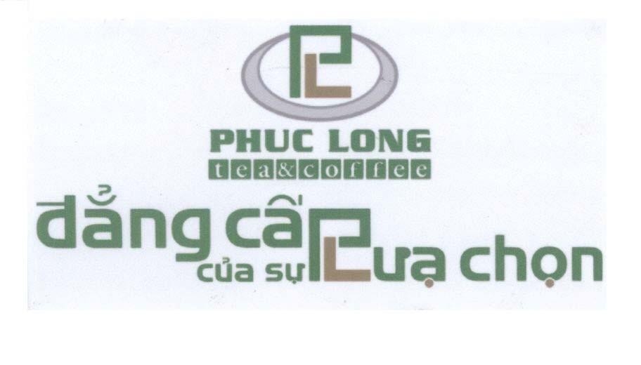 Mẫu nhãn hiệu PL PHUC LONG tea&coffee đẳng cấp của sự lựa chọn