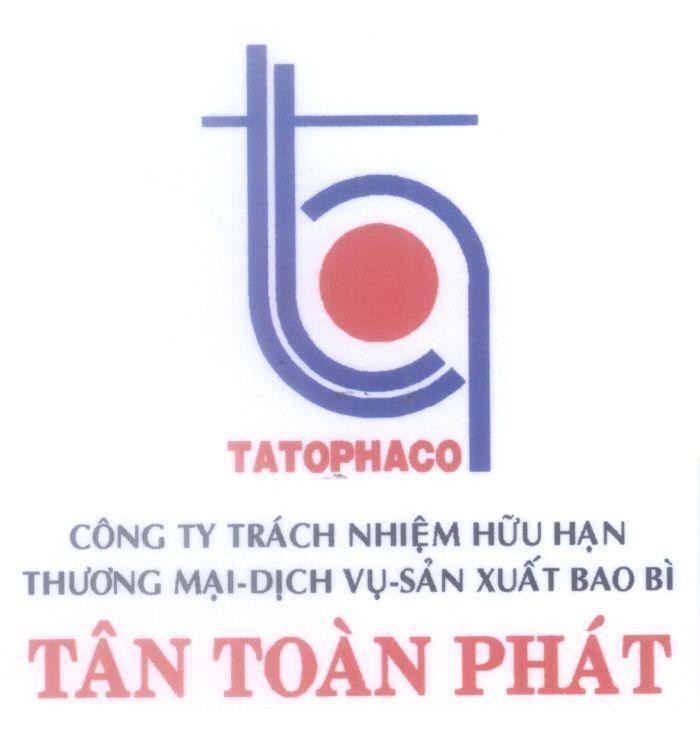 Mẫu nhãn hiệu T TATOPHACO Tân Toàn Phát Công Ty Trách Nhiệm Hữu Hạn Thương Mại-Dịch Vụ-Sản Xuất Bao Bì Tân Toàn Phát