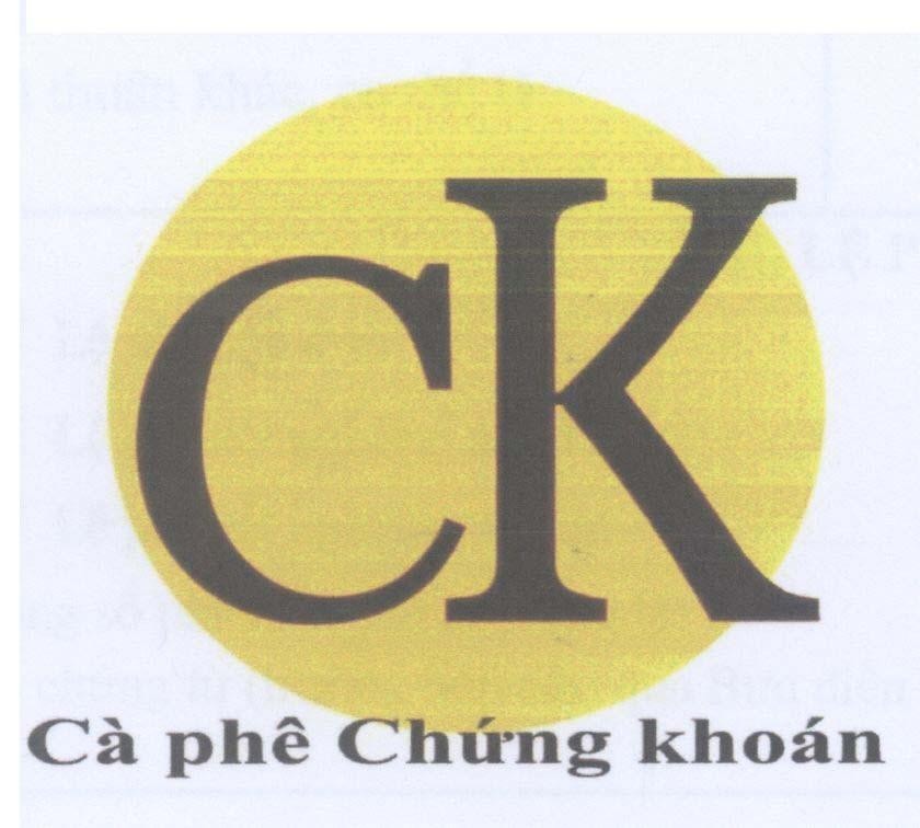 Mẫu nhãn hiệu CK Cà phê Chứng khoán