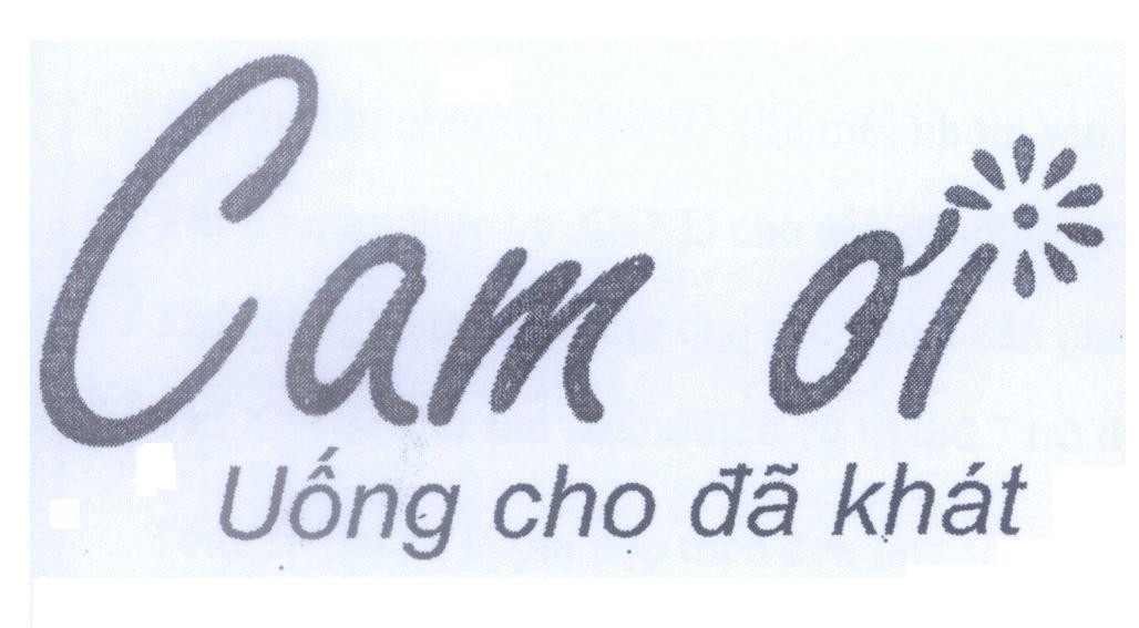 Mẫu nhãn hiệu Cam ơi Uống cho đã khát